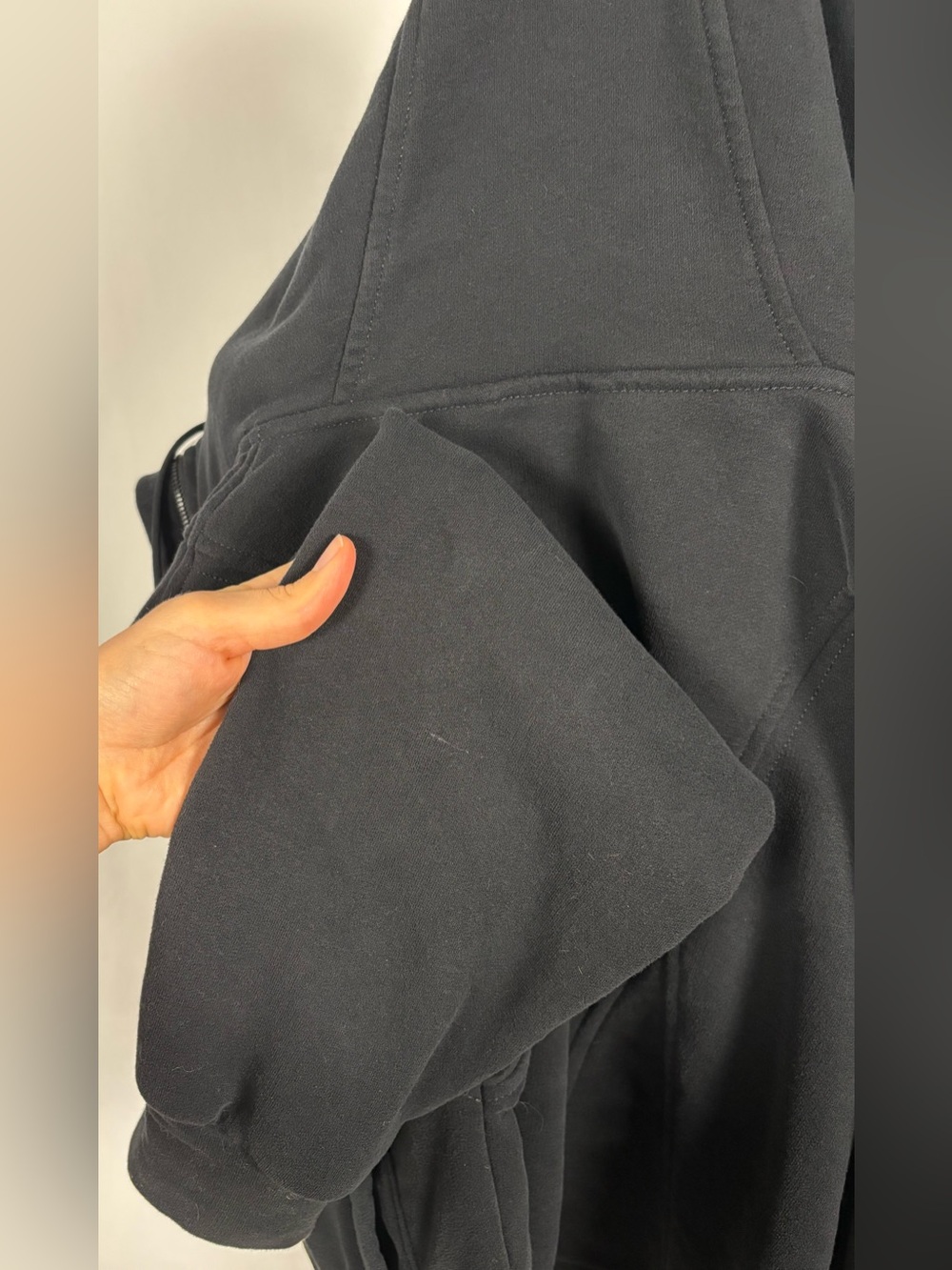 Spanx Cotton Fleece Lined Boost Up Hoodie in Very Black - Picture 8 of 9